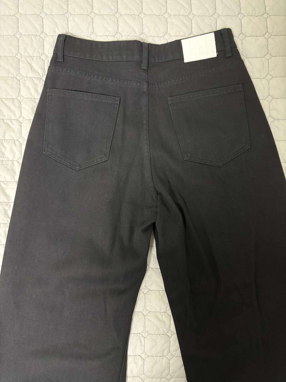 [L] 디앤에스알 DNSR 시그니처 와이드 데님 블랙블랙 상품이미지5