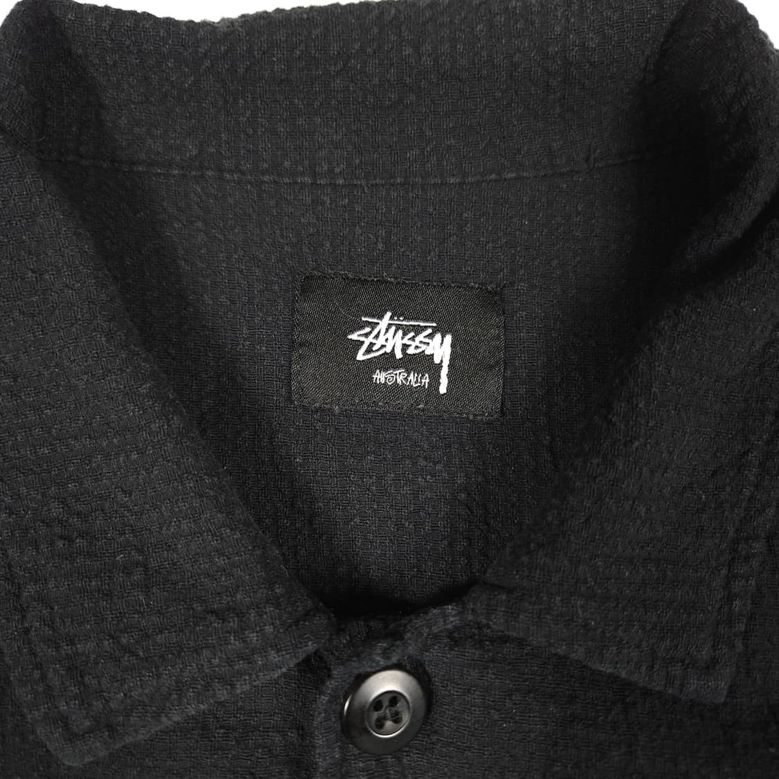 스투시 시어서커 셔츠 블랙 상품이미지3