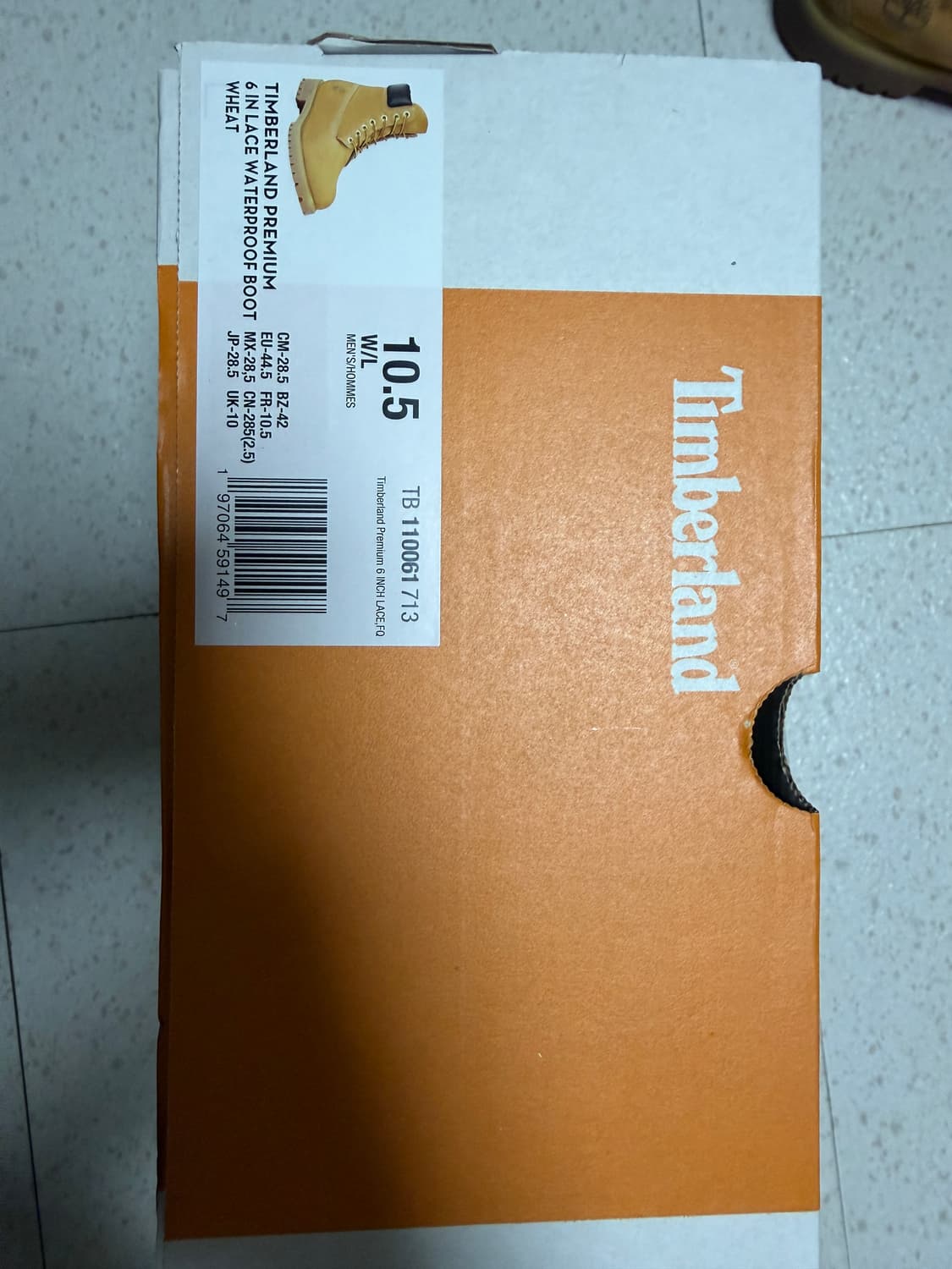 새상품) 팀버랜드 프리미엄 6인치 워터프루프 부츠 위트 누벅 285사이즈 상품이미지3