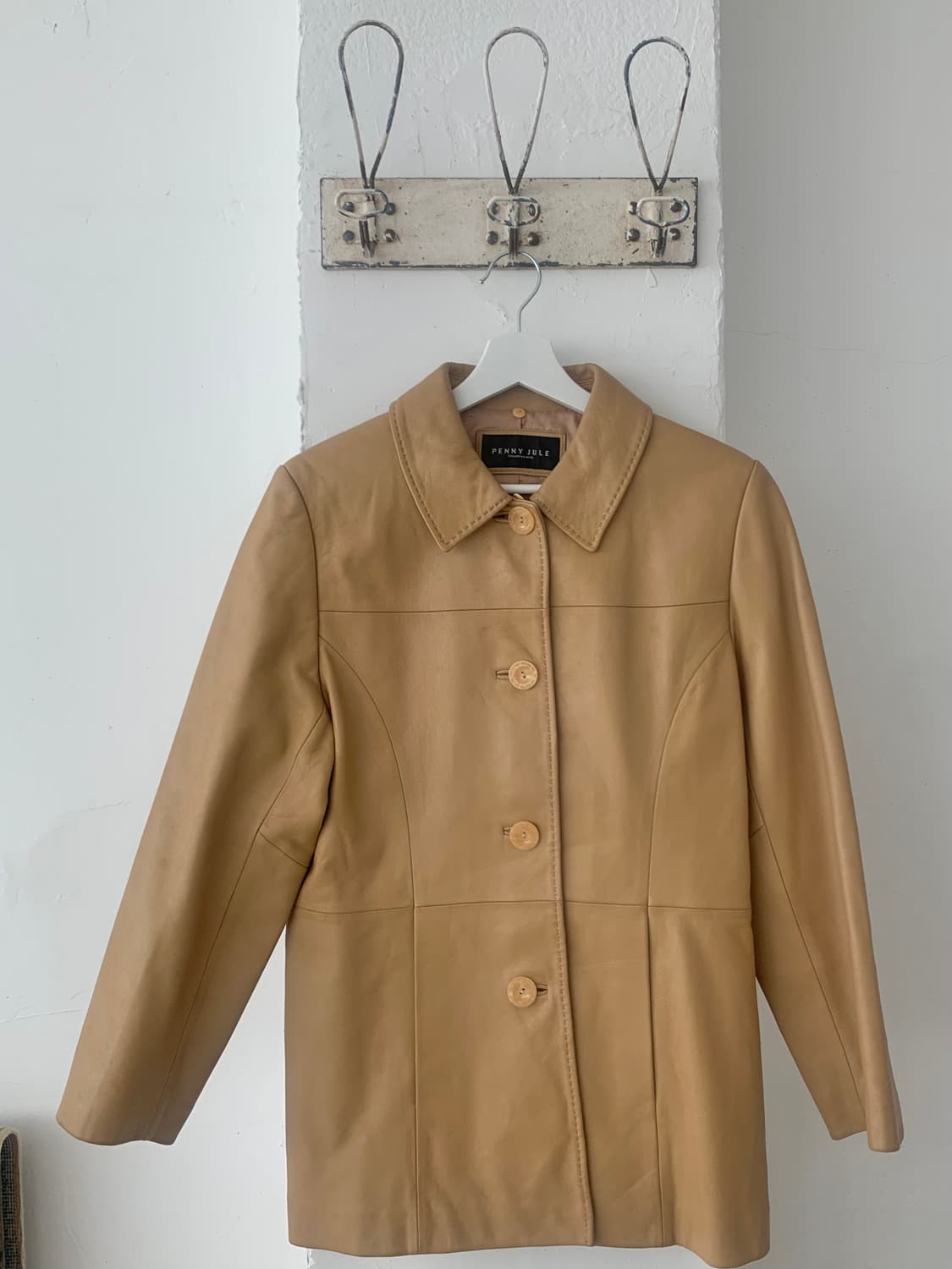 Beige lamb Leather JK 상품이미지2