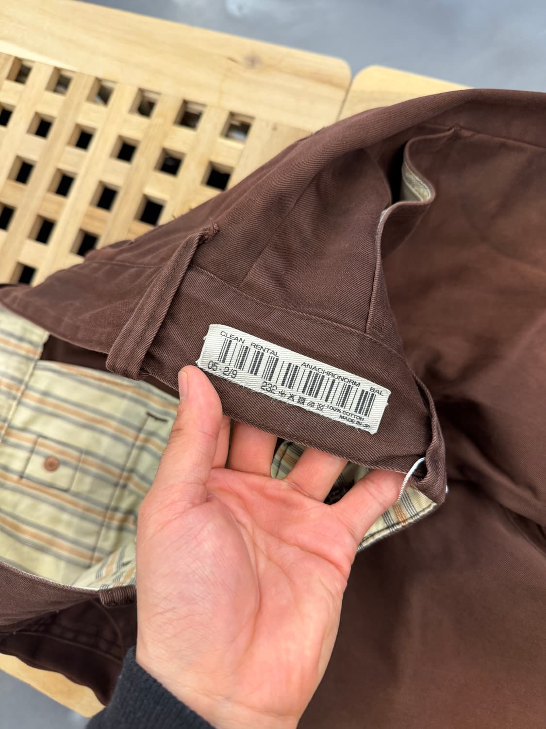 ANACHRONORM FADED BROWN 아나크로놈 페이드 워크팬츠 상품이미지6