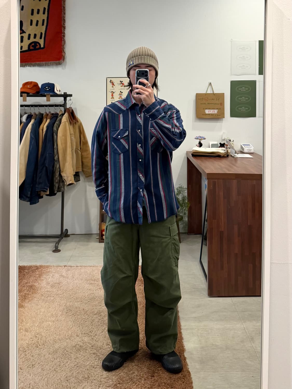 90s Wrangler 랭글러 스트라이프 웨스턴 셔츠 상품이미지2