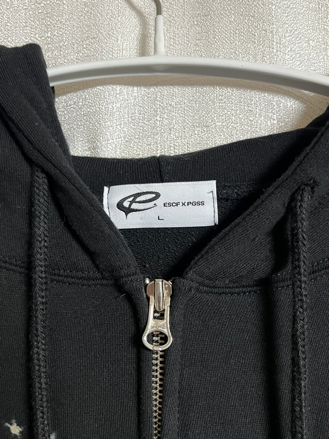 공용 이스케이프프롬 밀키웨이 크롭 후드집업 블랙 L 상품이미지5