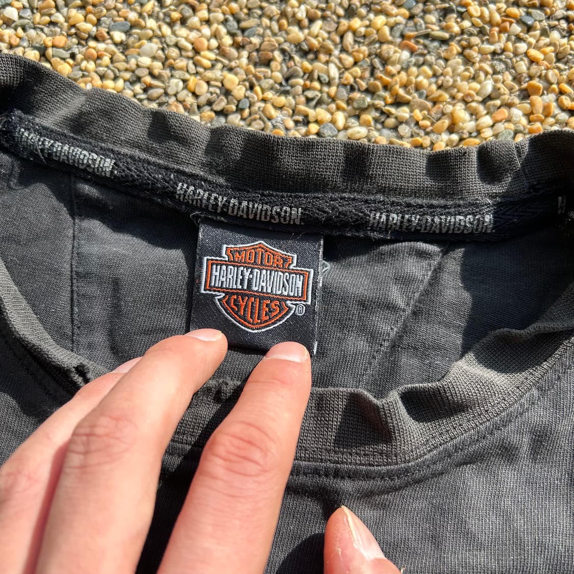 할리데이비슨(Harley-Davidson) 스펠로고 빈티지 반팔티 상품이미지5