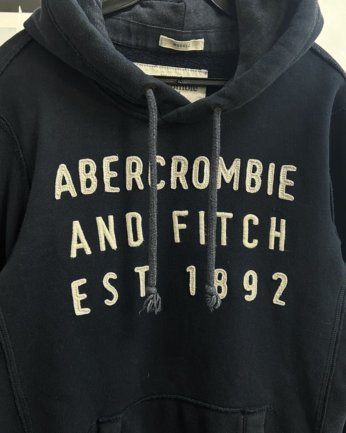 아베크롬비 아플리케 로고 후드티 네이비 상품이미지2