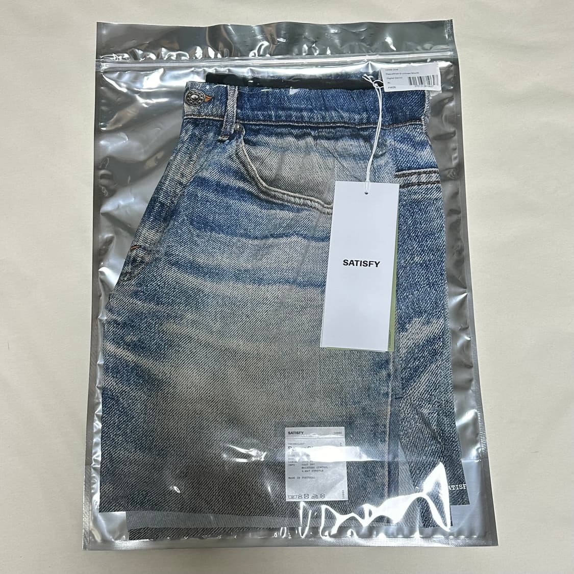 새티스파이 피스쉘 5인치 언라인드 쇼츠 디지털 데님 상품이미지3
