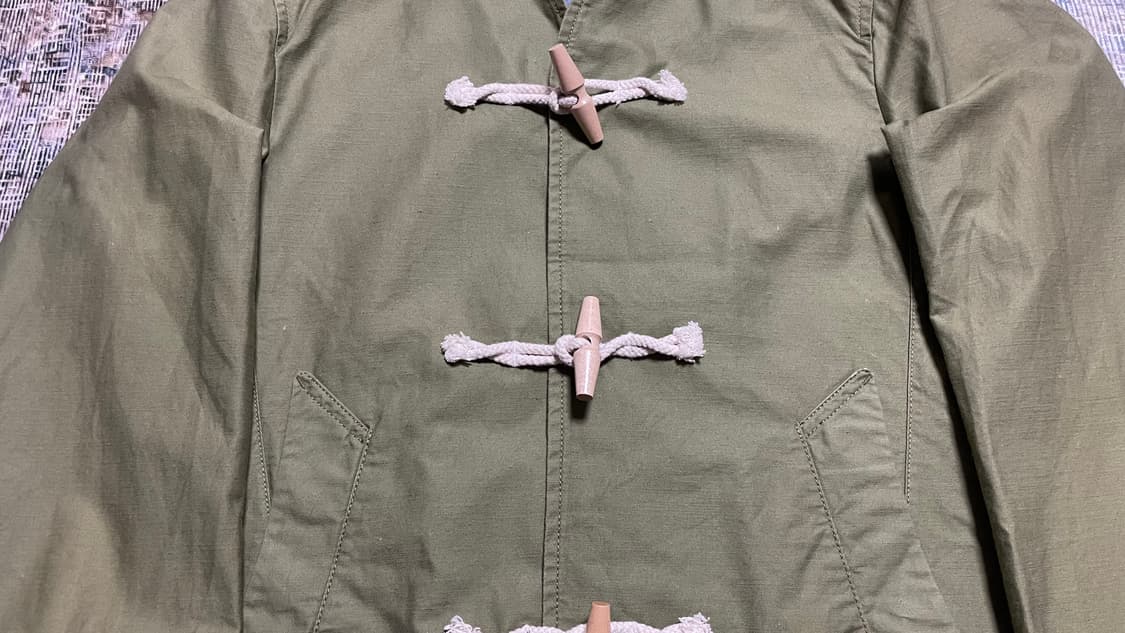 JPN 00s 일본 빈티지 y2k 모리걸 아메카지 올리브 더플 후드 자켓 상품이미지6