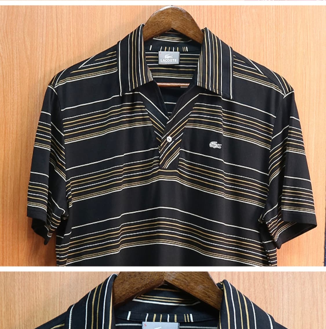 일본판 LACOSTE 라코스테 코튼100% 원버튼 단가라 카라티

 상품이미지2
