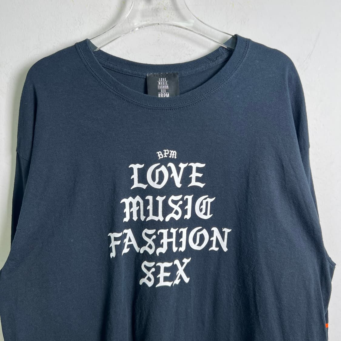 BPM 빈티지 블랙 레터링 맨투맨 XL 상품이미지4