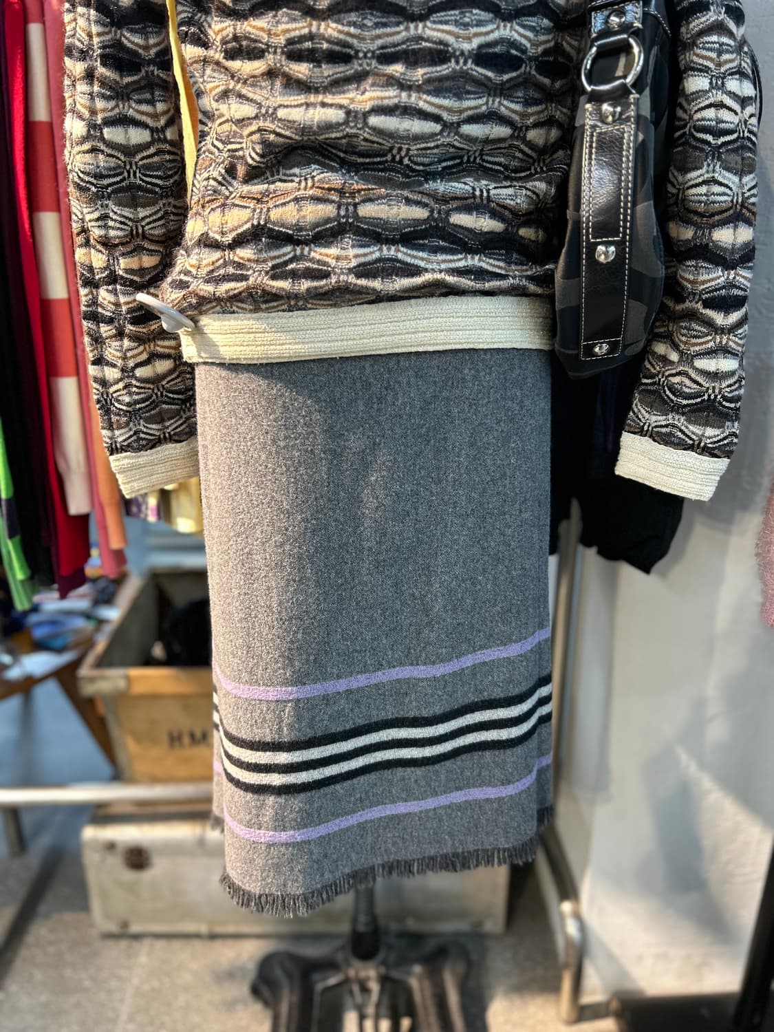 Burberry Hippie mood Wool Long Skirt 상품이미지2