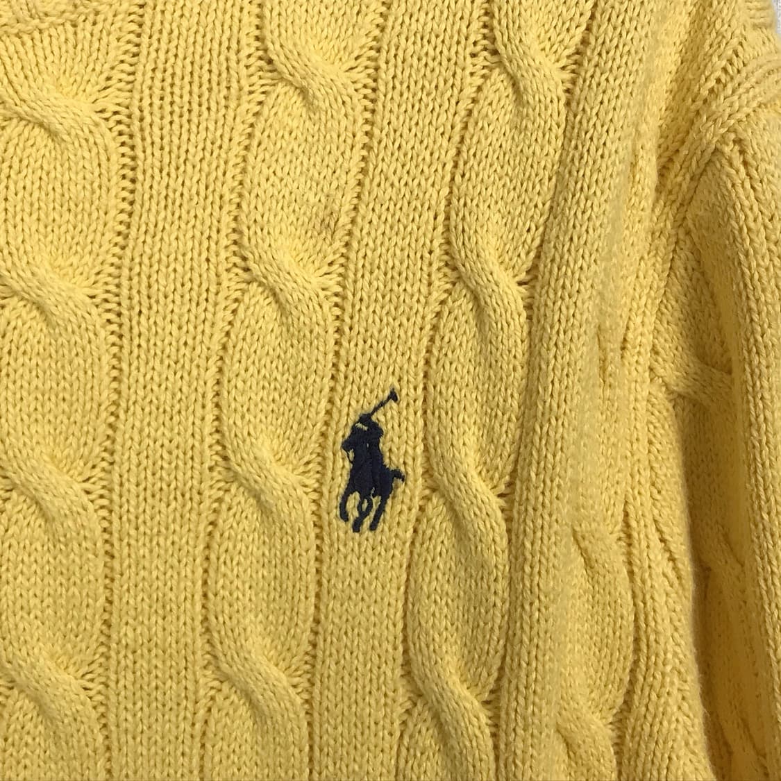 폴로 랄프로렌 꽈베기 니트 옐로우 남성M (95) 상품이미지4