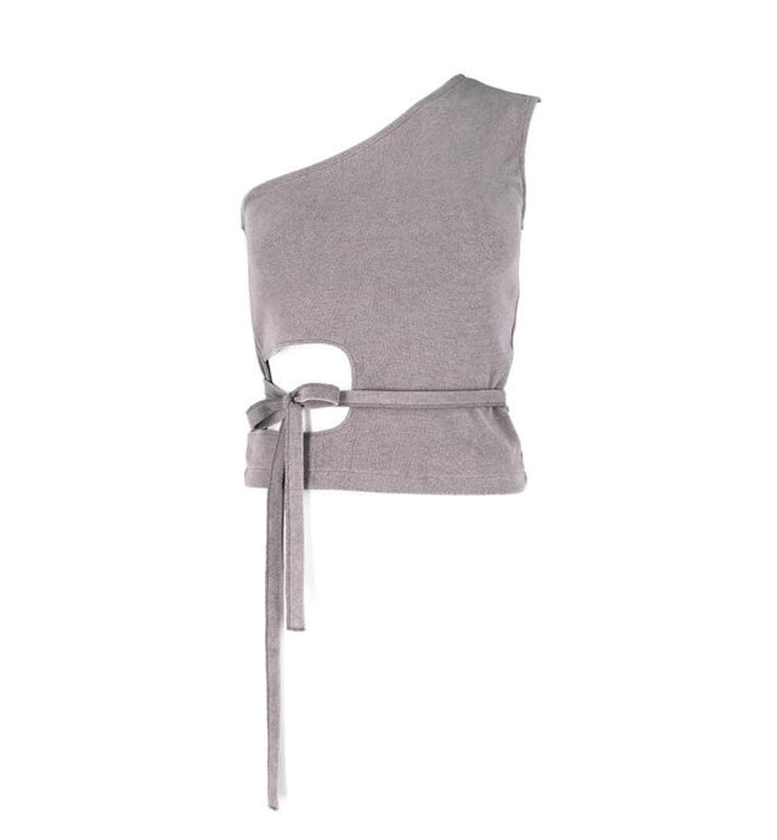 UNBALANCED SLEEVELESS TOP (WARM GRAY) 상품이미지1