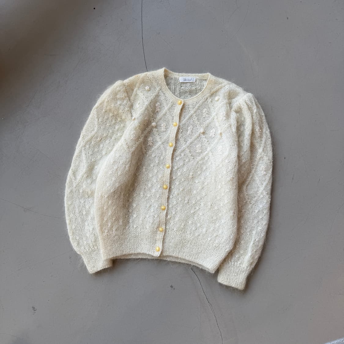 vtg 모헤어 포니테일 가디건 상품이미지1