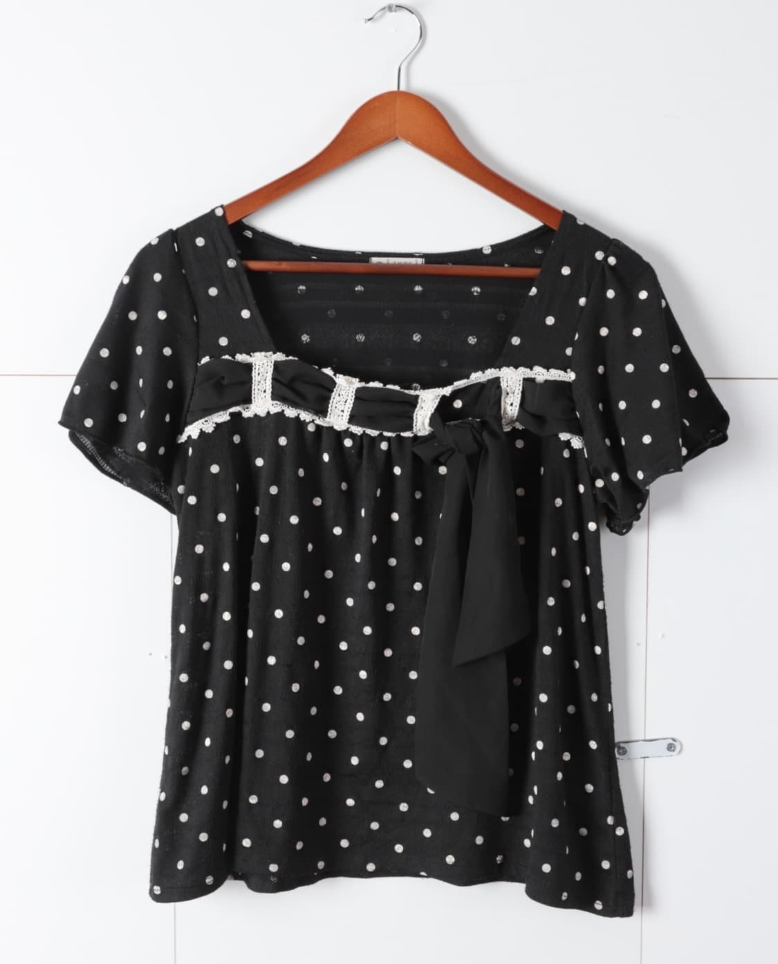 교환) 리즈리사 엑시즈팜 도트 탑 블라우스 셔츠 짜잔씨 히메갸루 라떼갸루 상품이미지1