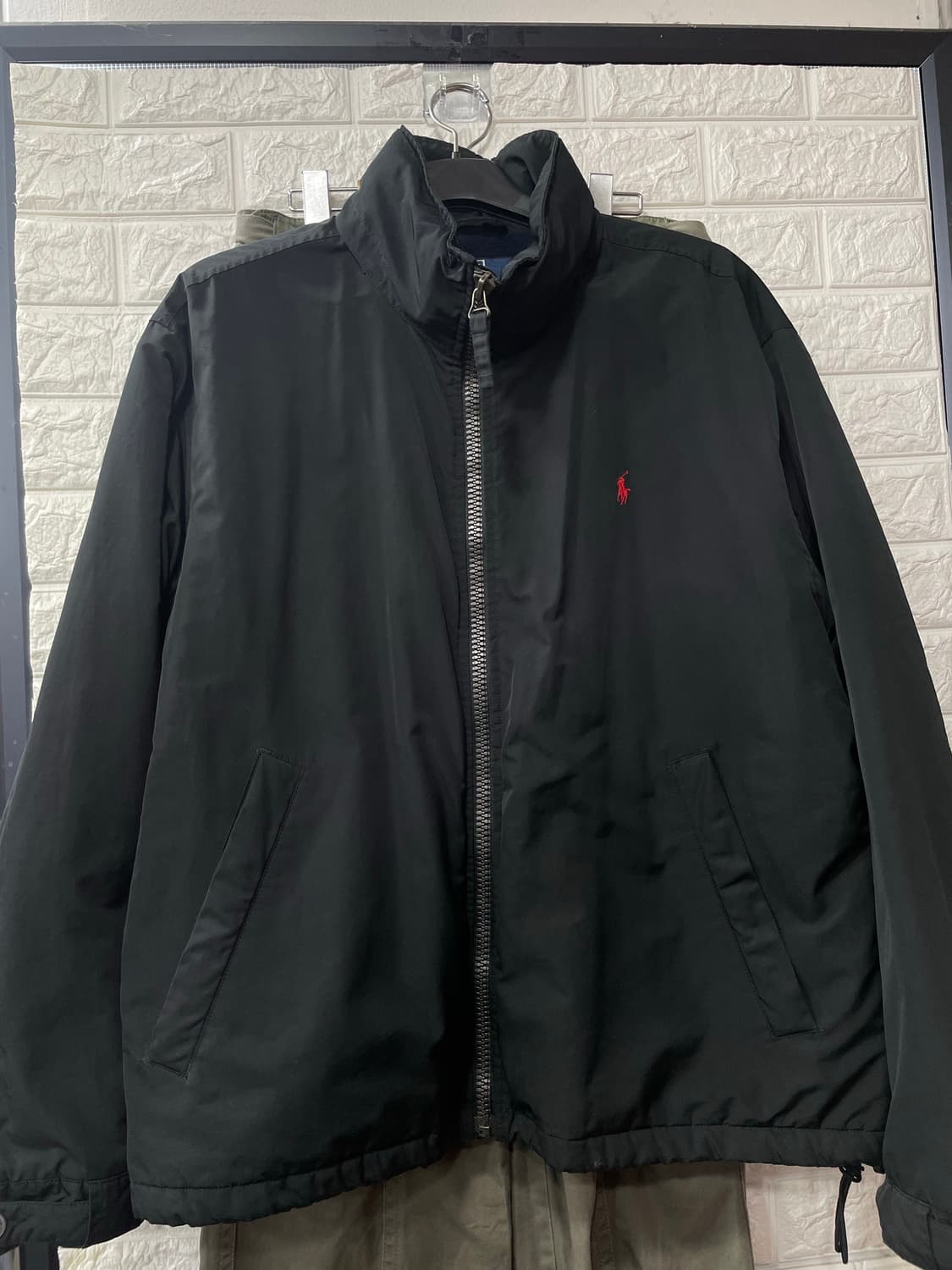 90s 폴로 랄프로렌 블랙 폴리쉘 페리자켓 XL 상품이미지1