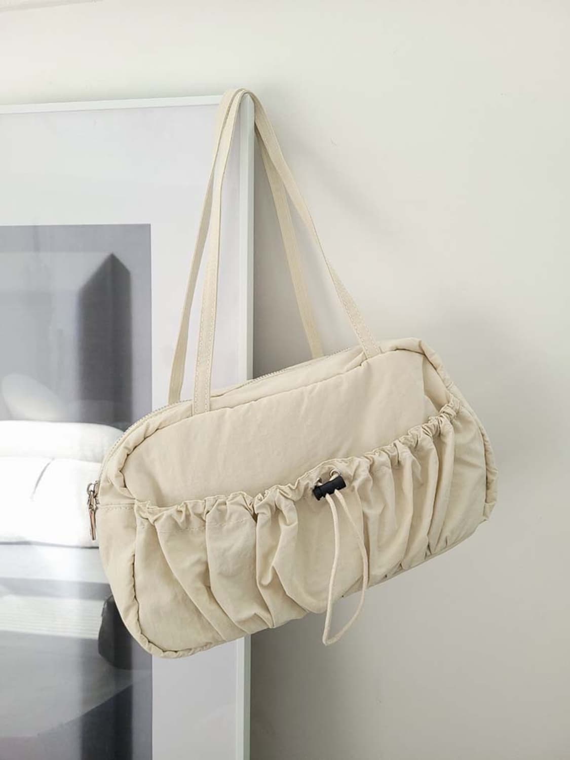 스트링 셔링 나일론 숄더백 상품이미지3