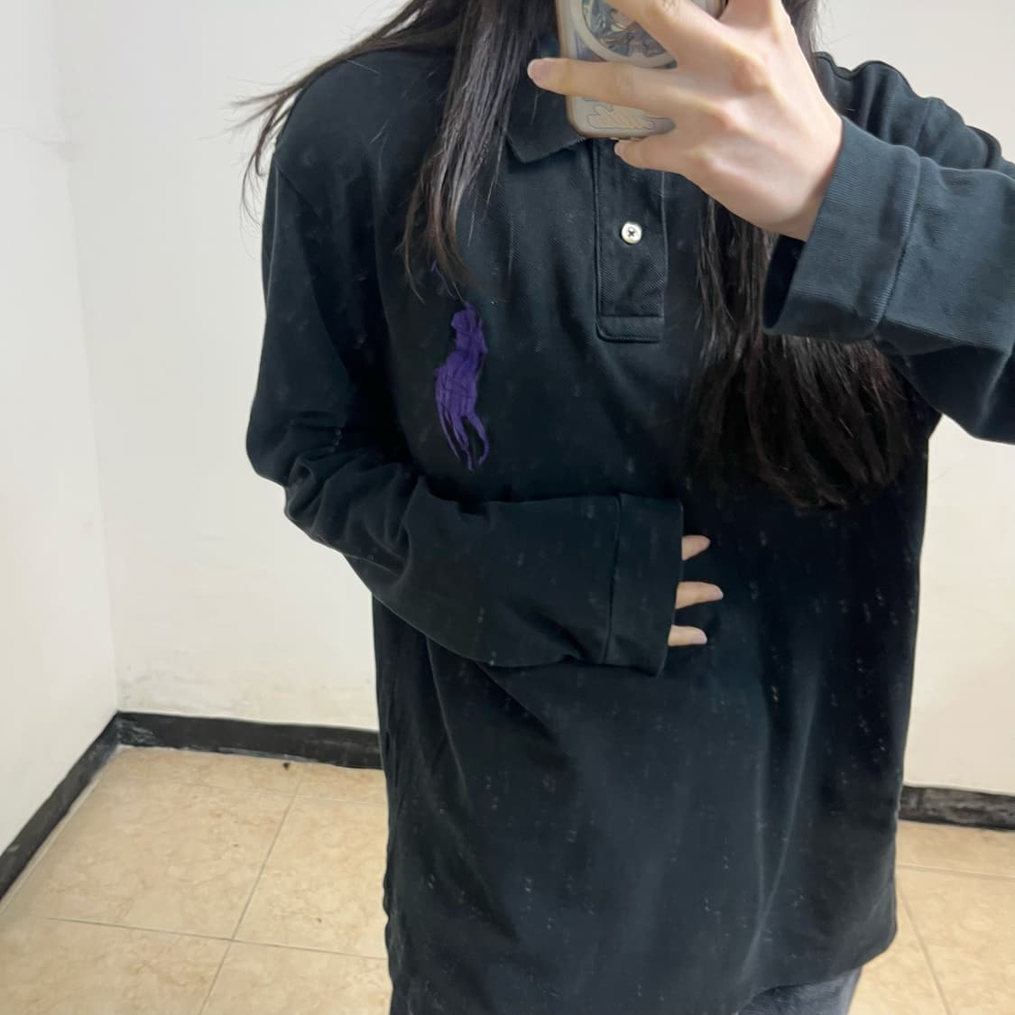 Polo big pony black collar t-shirs 상품이미지3