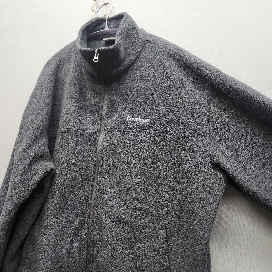 커버낫 로고자수 스트링 후리스 집업 M(2XL) 상품이미지3