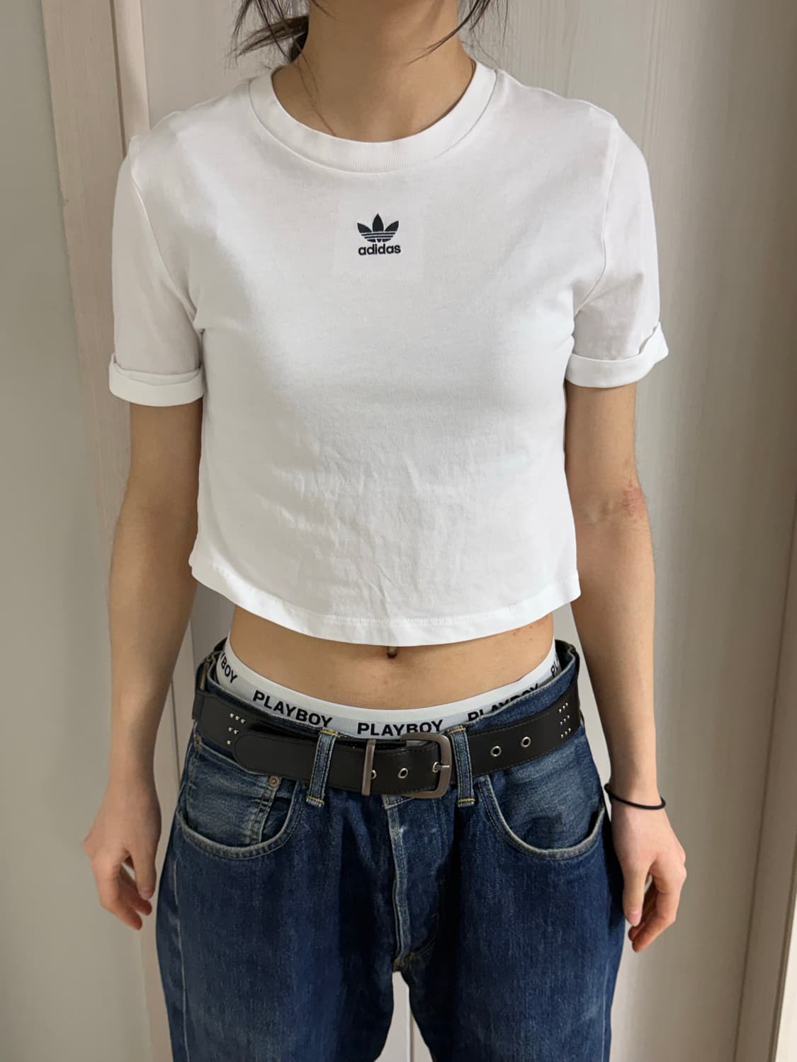 아디다스 오리지날 크롭 반팔티 상품이미지1