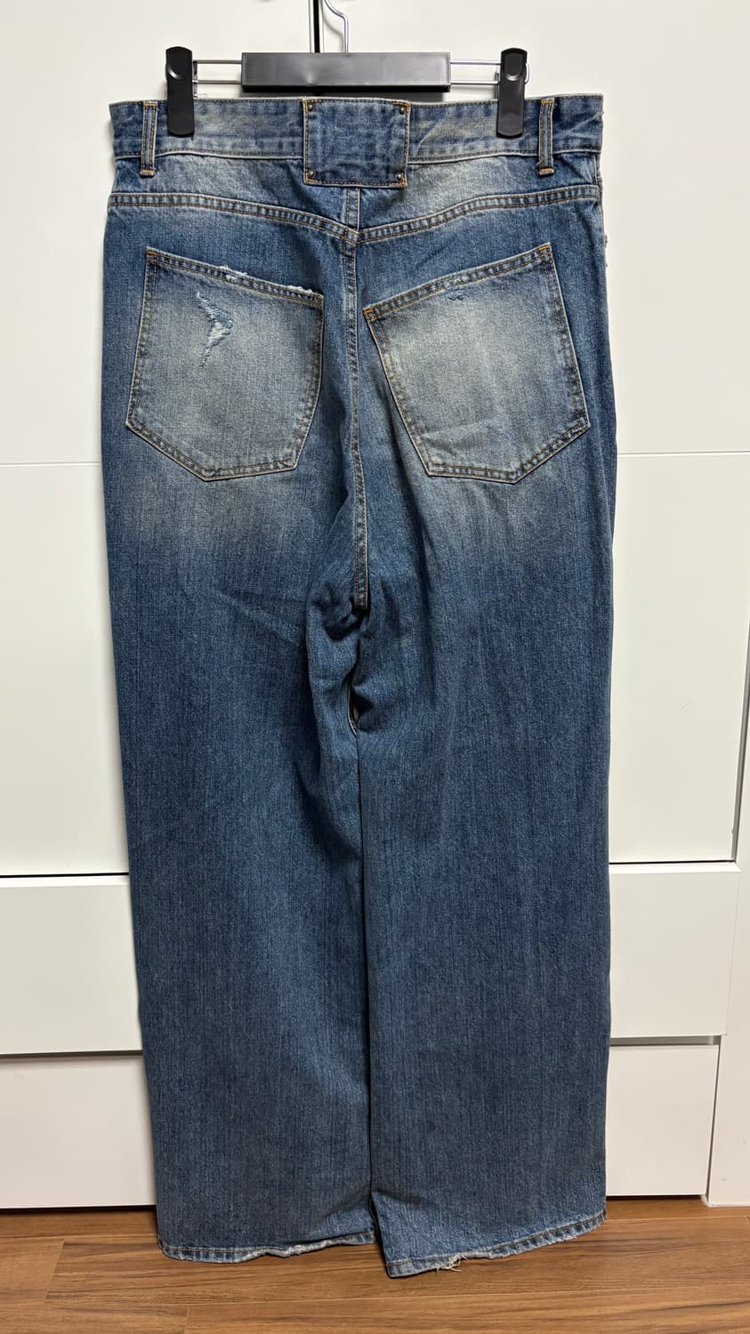 메종미네드 WEB DAMAGE LONG DENIM PANTS M/BLUE 상품이미지7