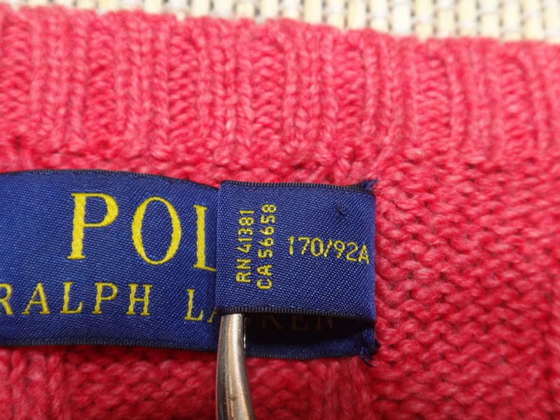 (S사이즈) 폴로랄프로렌 공용 라운드 꽈배기 면 니트 상품이미지8