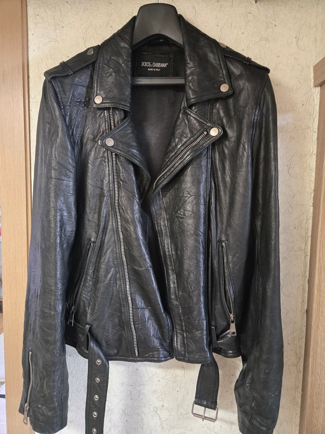 돌체앤가바나 빈티지 라이더 양가죽? 자켓 S 상품이미지1