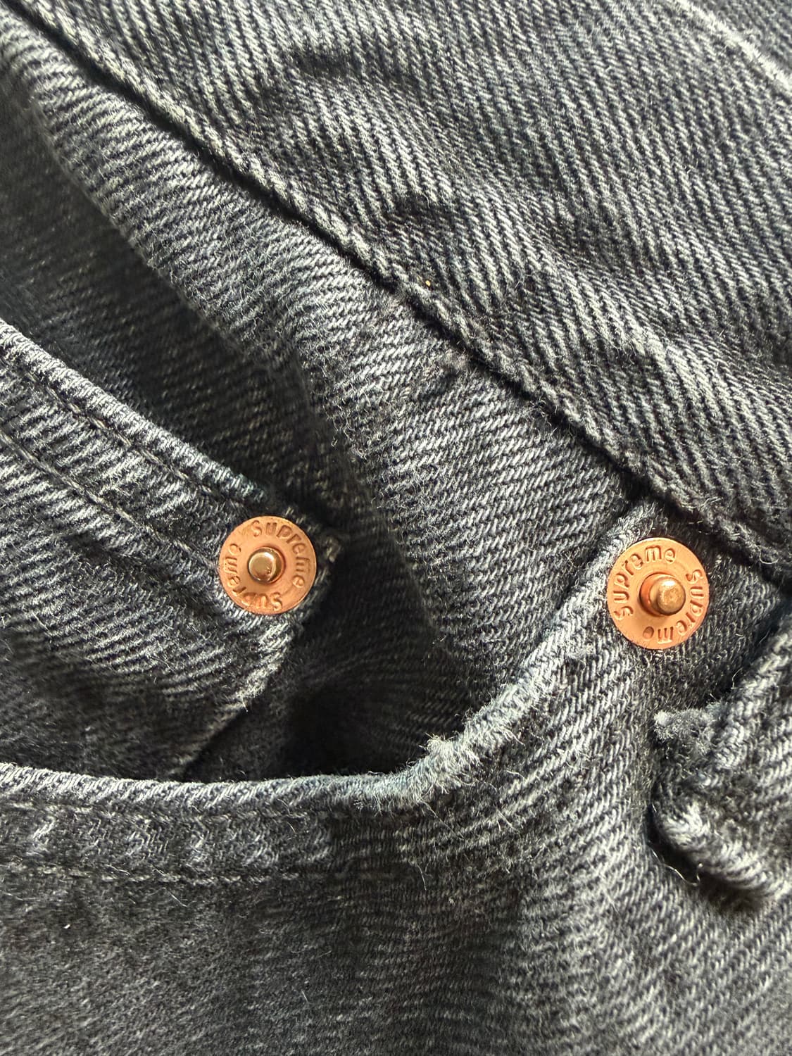 [30] 슈프림 배기진 데님 블랙 상품이미지6