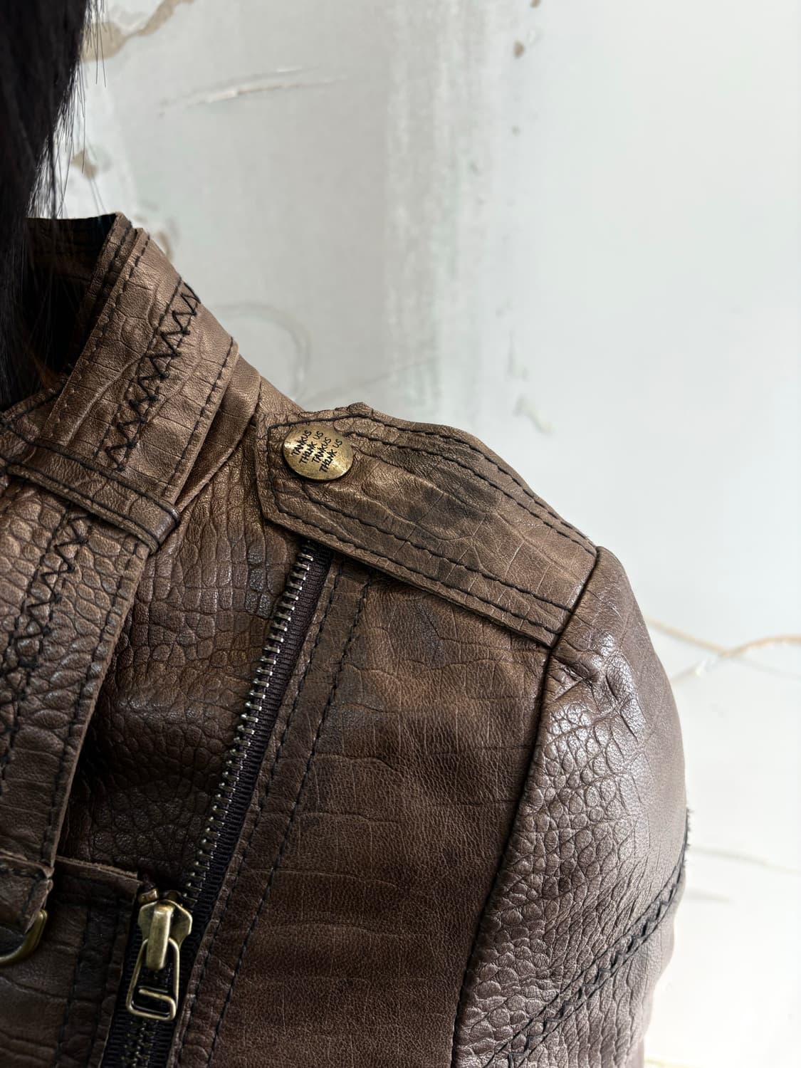 sheepskin brown rider jacket 상품이미지6