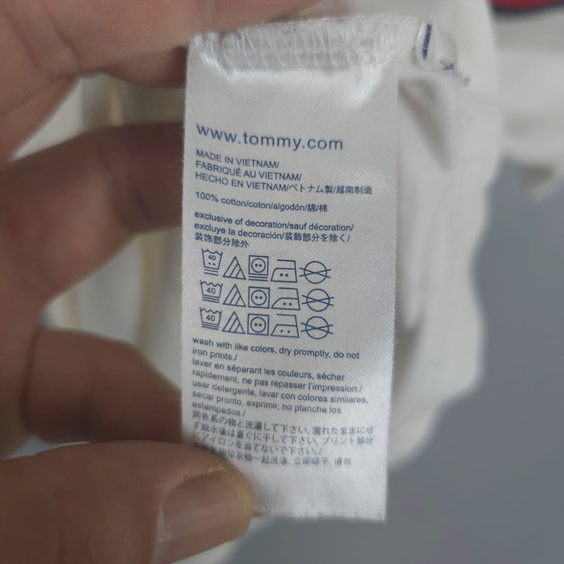 타미힐피거 Tommy Hilfiger 로고 프린팅 반팔티 화이트 S 상품이미지6