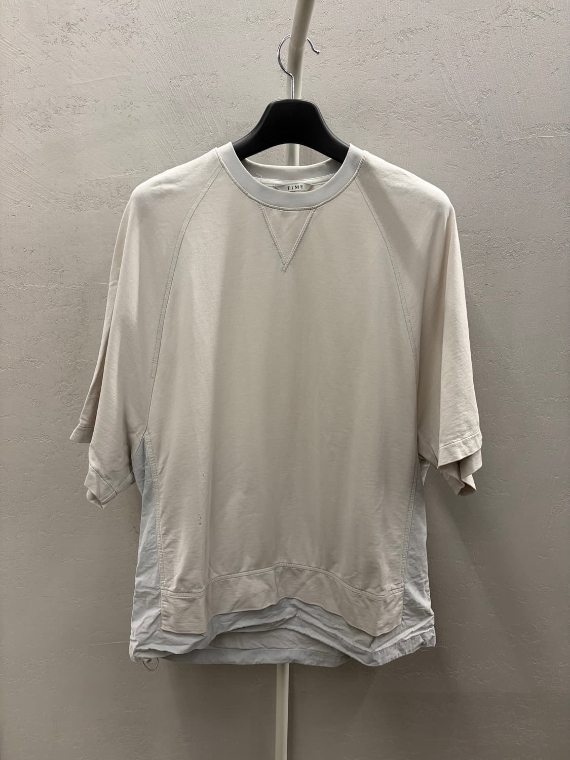 타임 반팔 티셔츠 베이지 100 상품이미지2