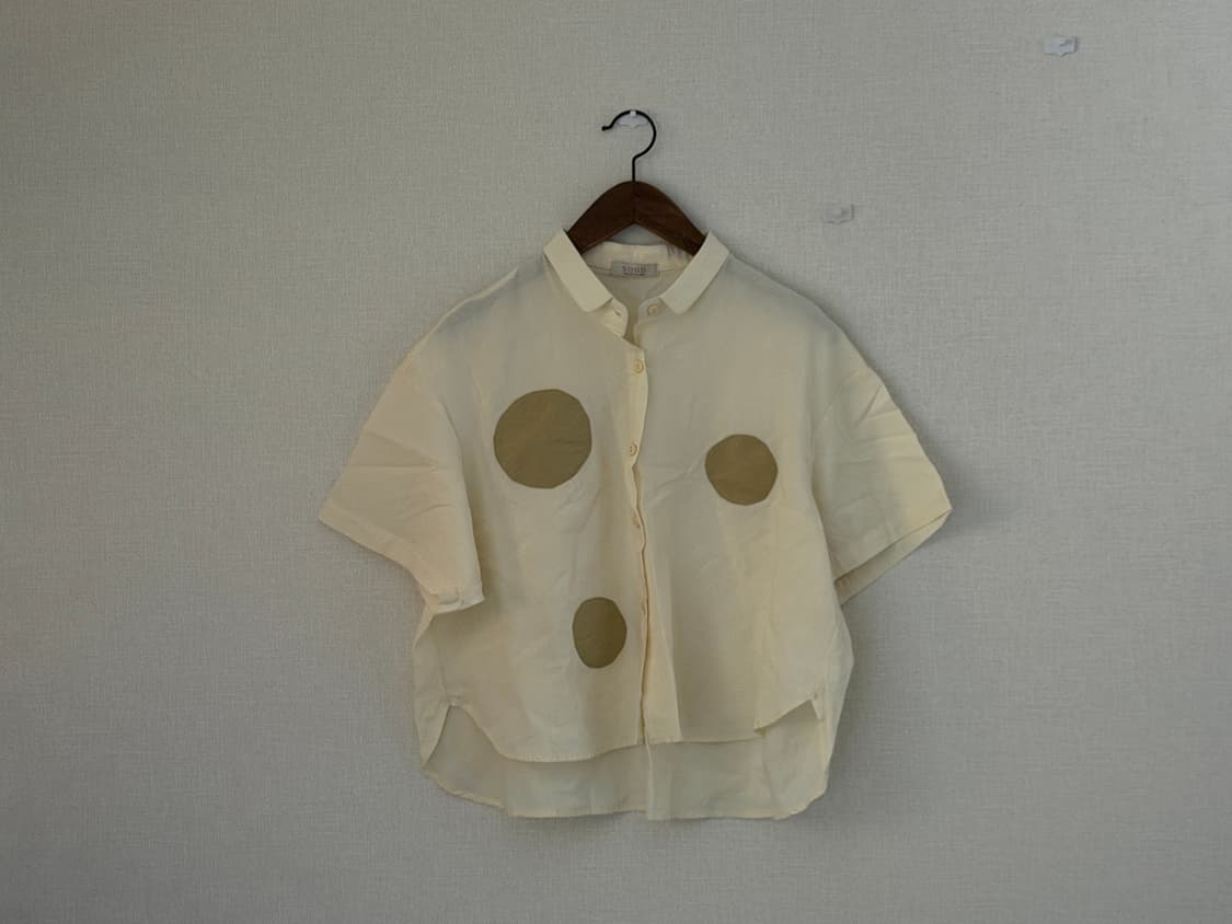 도트 반팔 블라우스 상품이미지2