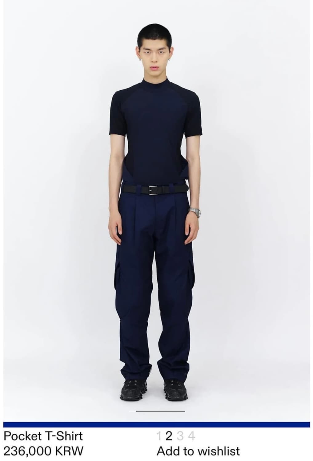 [3 새상품] 혜인서 pocket t shirt navy 상품이미지2