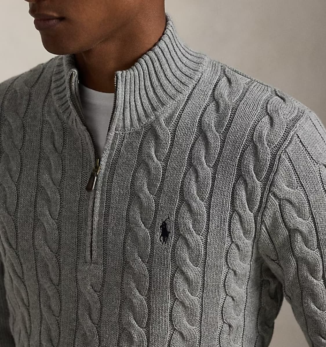 폴로 랄프로렌  코튼 케이블  하프 집업 스웨터 상품이미지2