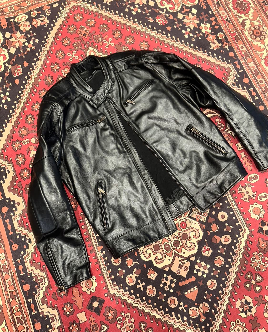 ( L-XL ) 바이커가죽 라이더자켓 레더자켓 레이싱가죽 봄버자켓 상품이미지2