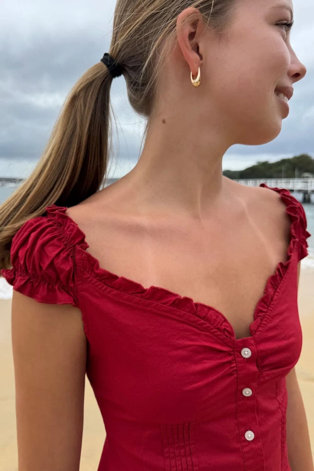 브랜디멜빌 레드 엘레나 블라우스 상품이미지1