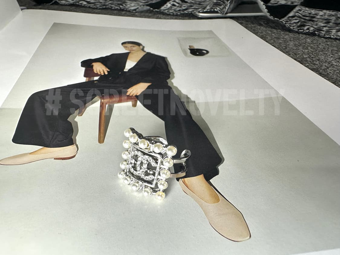 샤넬 스퀘어 진주 큐빅반지 상품이미지4