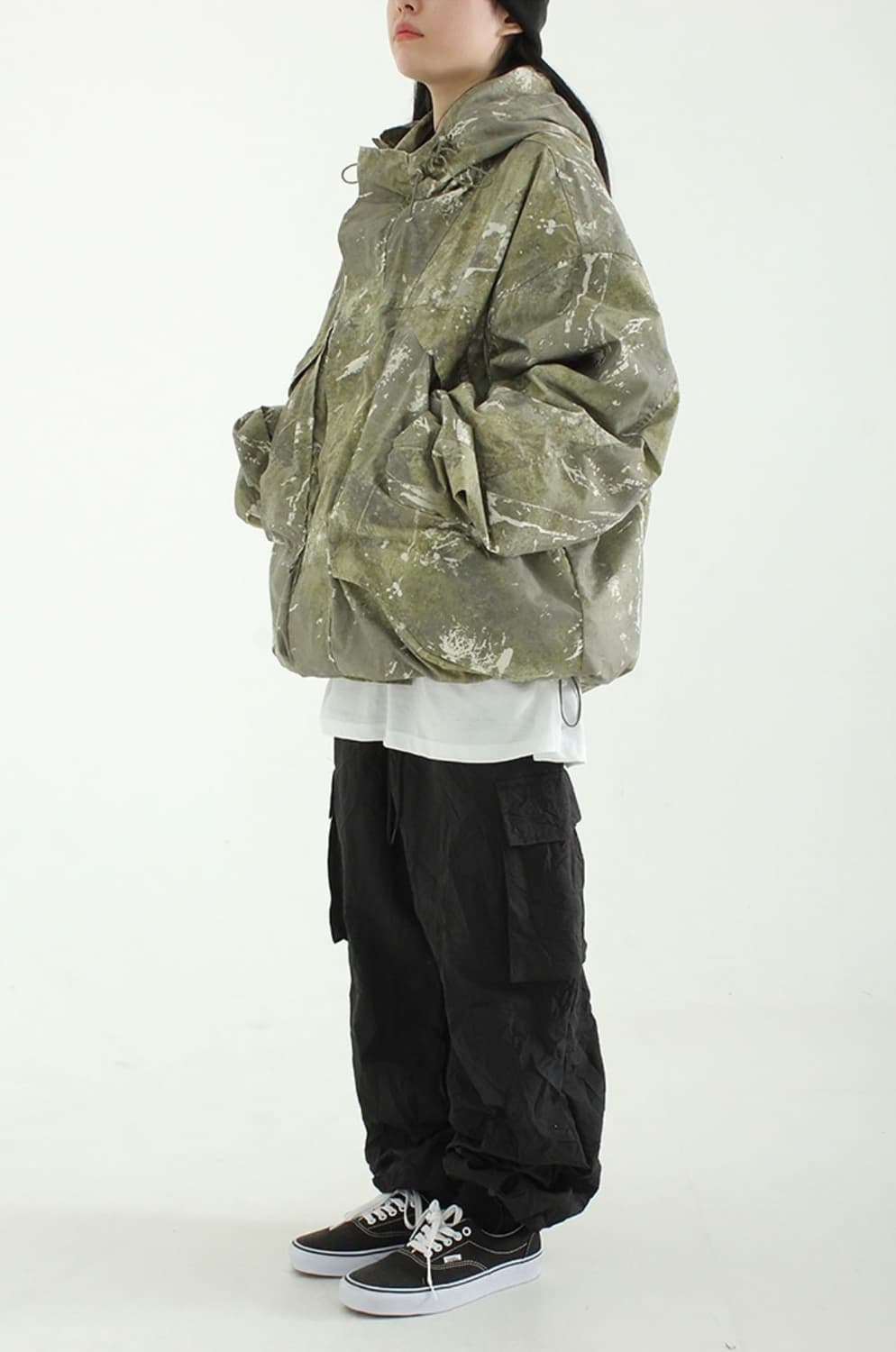 [FREE] 타이다이 패턴 프린팅 후드 아노락 상품이미지7