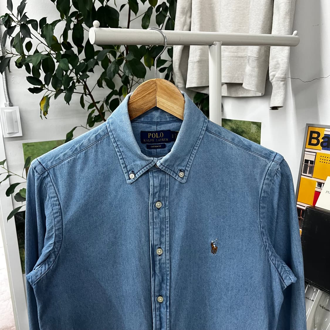 폴로랄프로렌 버튼다운 데님셔츠 S 상품이미지2