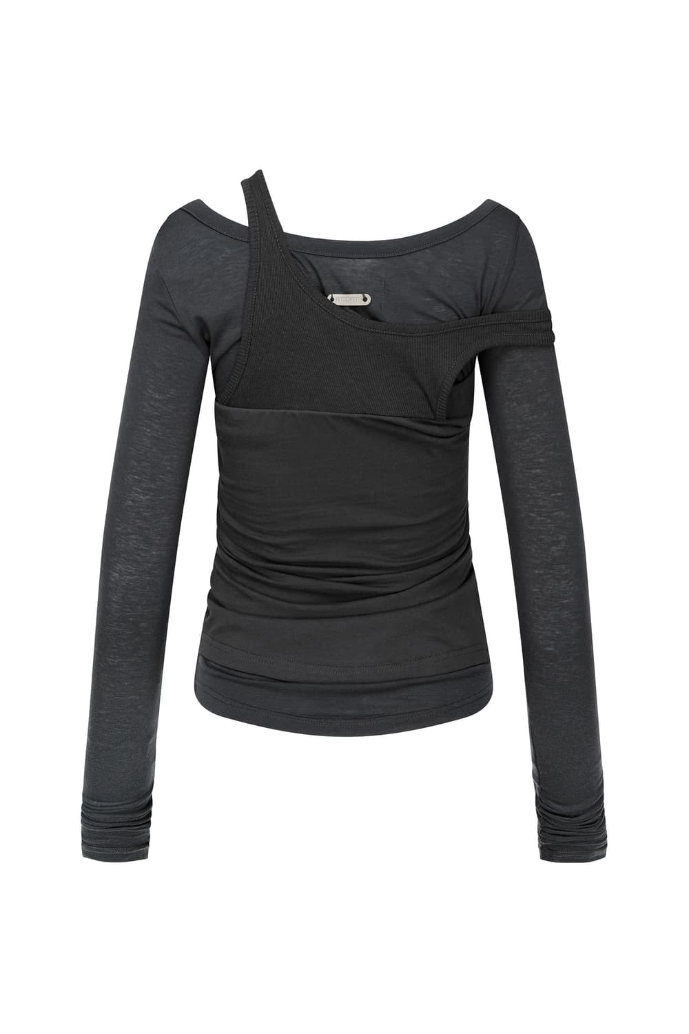 nache 나체 믹스드 레이어드 롱 슬리브 차콜 상품이미지6