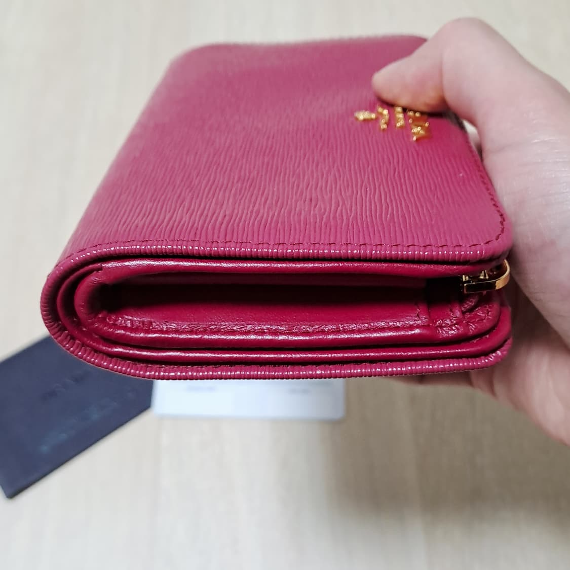 [최상급/정품] 프라다 사피아노 카프스킨 핑크지갑, 프라다지갑 상품이미지8