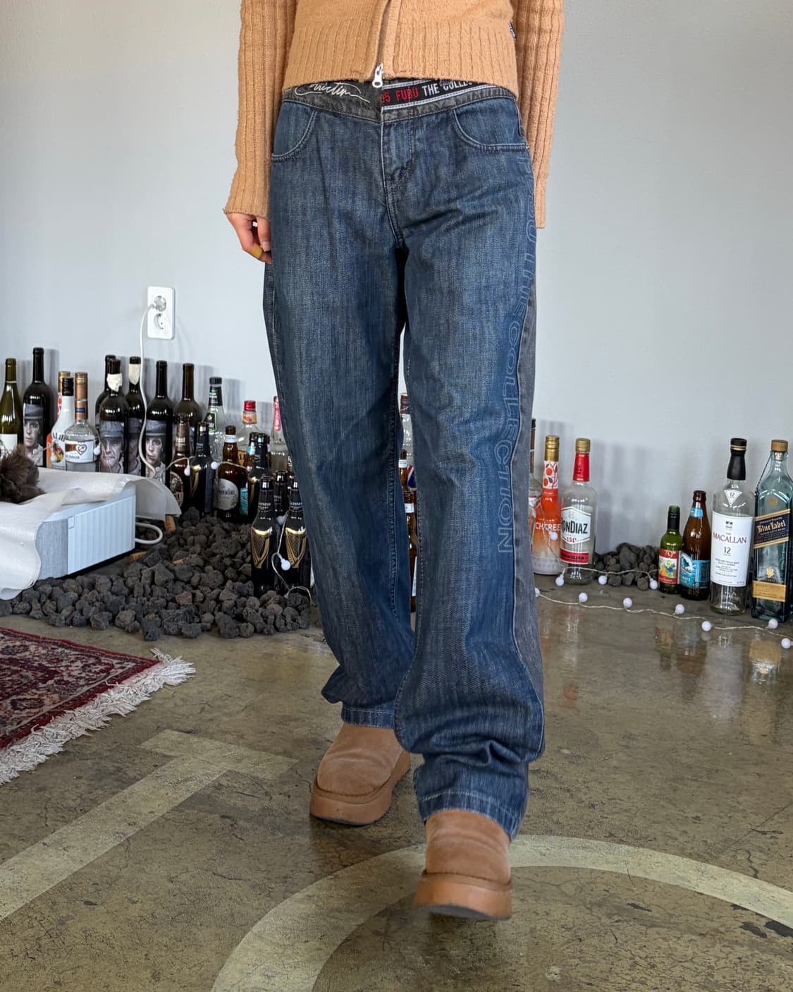 [30인치]FUBU 후부 올드스쿨 사이드라인 데님 팬츠 상품이미지2