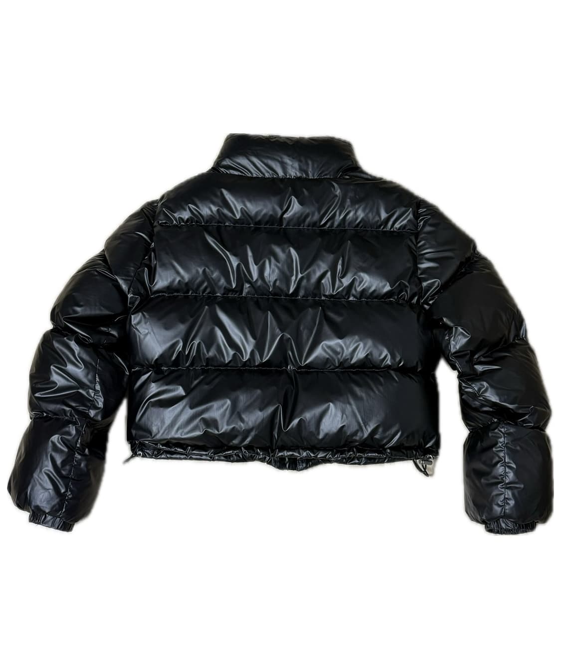 라퍼지아우어 우먼 유광 크롭 오버핏 푸퍼 다운 숏 패딩 블랙 상품이미지2