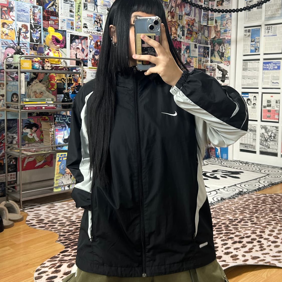 00S 나이키 블랙 올드스쿨 바람막이 자켓 상품이미지2