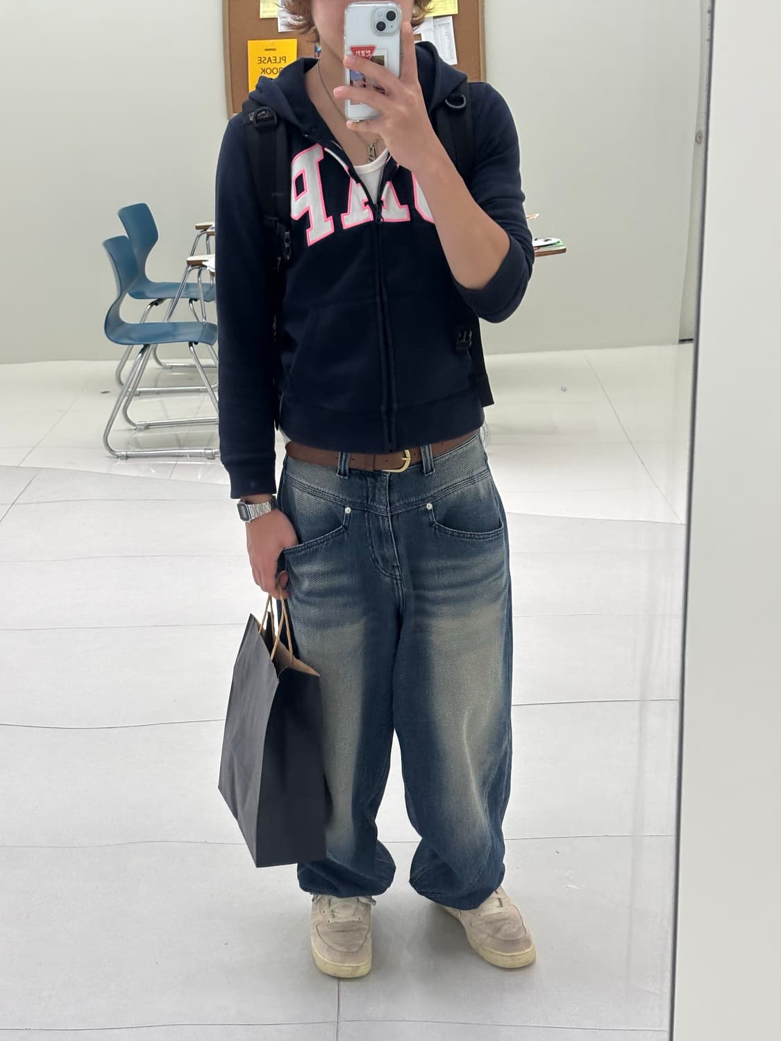 Gap 네이비 후드집업 상품이미지3