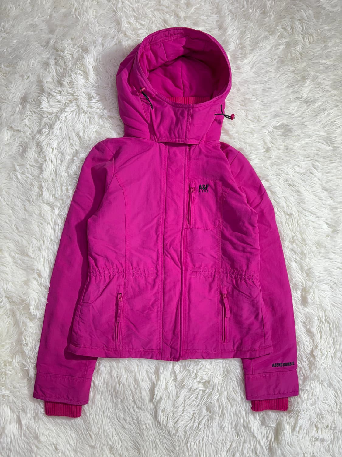 아베크롬비 딥핑크 자수로고 후디 자켓  상품이미지4