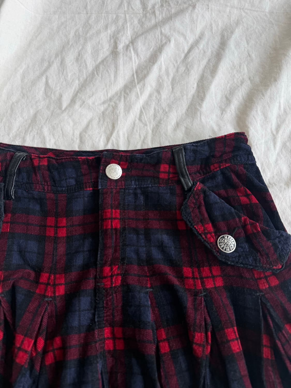 메조피아노 캐캐체 갸루 펑크 코듀로이 미니 스커트팬츠 상품이미지4