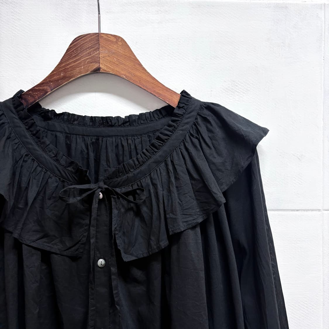FREAK'S STORE 블랙 긱시크 리본 블라우스 JPN 상품이미지2