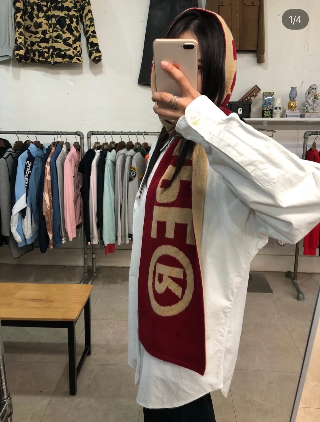 베이프 양면 리버서블 머플러 상품이미지3