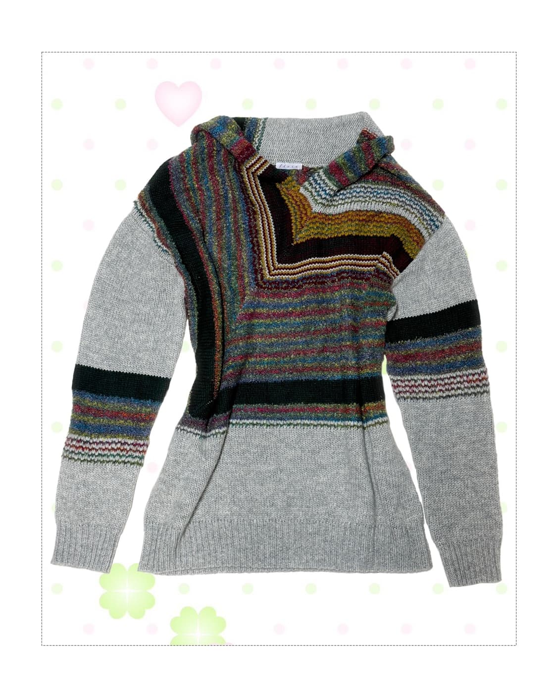 에스닉 히피 무지개 니트 상품이미지1