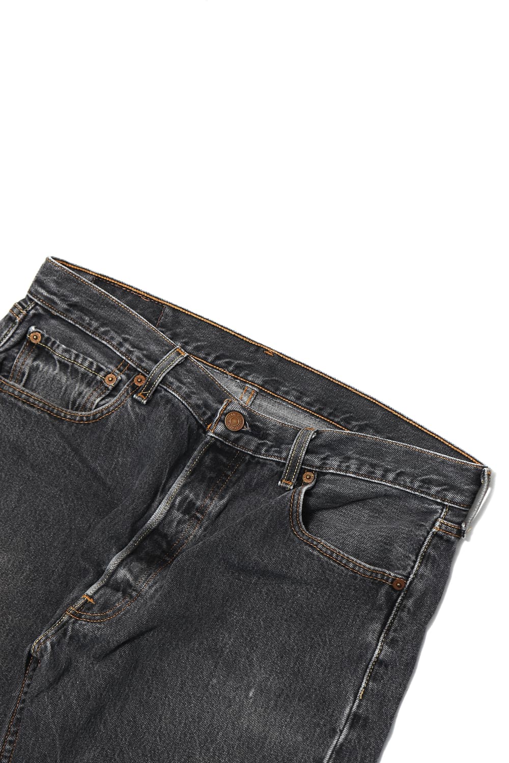 LEVIS 501 9부 흑청 버튼플라이 데님 팬츠 size 35 상품이미지3